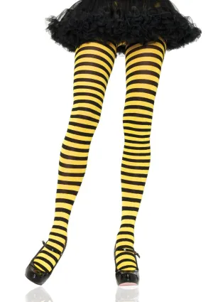 Black and Yellow Striped Tights