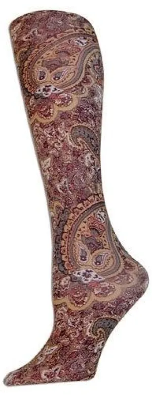 Brown Paisley Tights