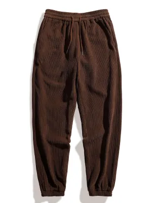 Drawstring Corduroy Jogger Pants