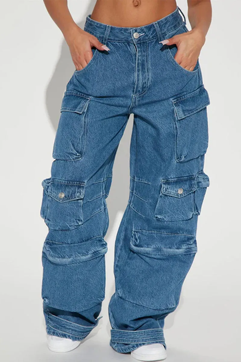 HWT1241 Urban Cargo Denim Pants