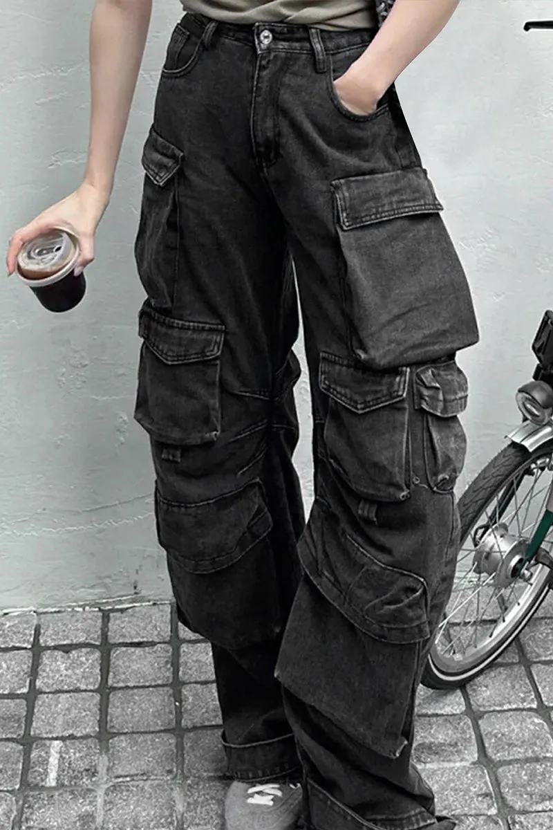 HWT1241 Urban Cargo Denim Pants