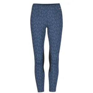 Kerrits Knee Patch Performance Tights in Admiral Whinnies - Children's Medium
