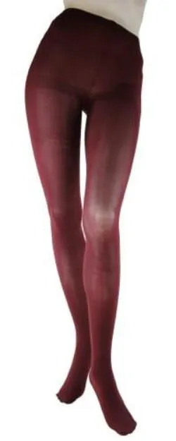Large/Tall Microfiber Burgundy Tights