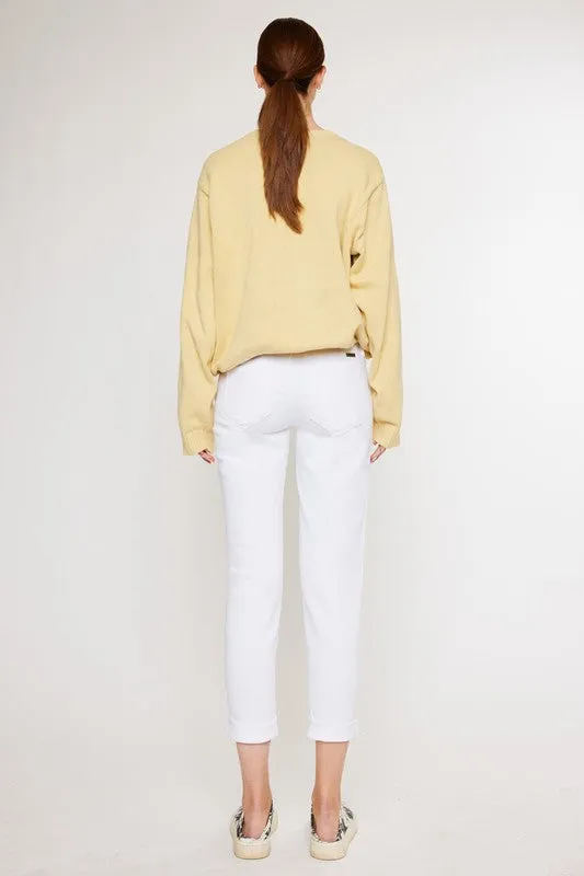 Simona Mid Rise Girlfriend Fit Jeans