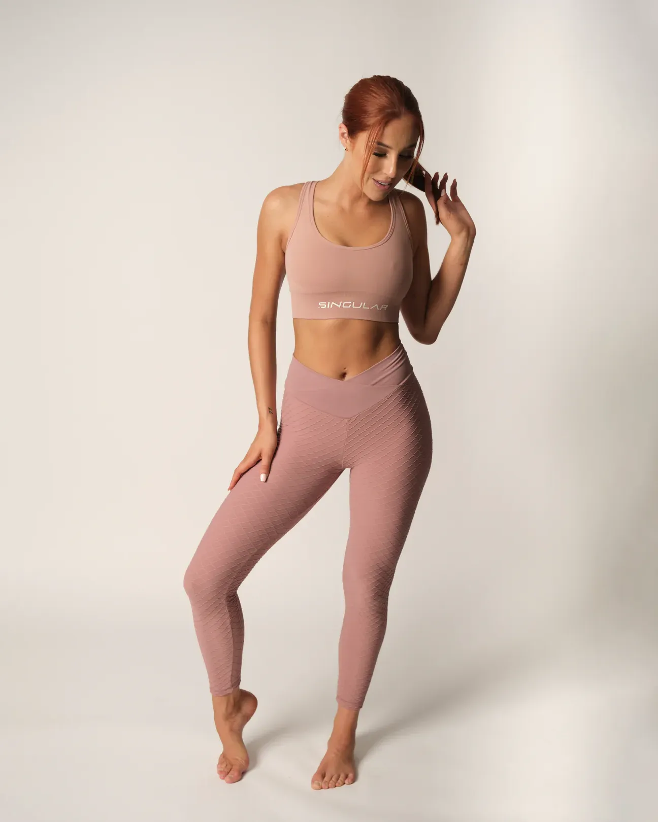 Urban Ribbed Tights Musk-Pink