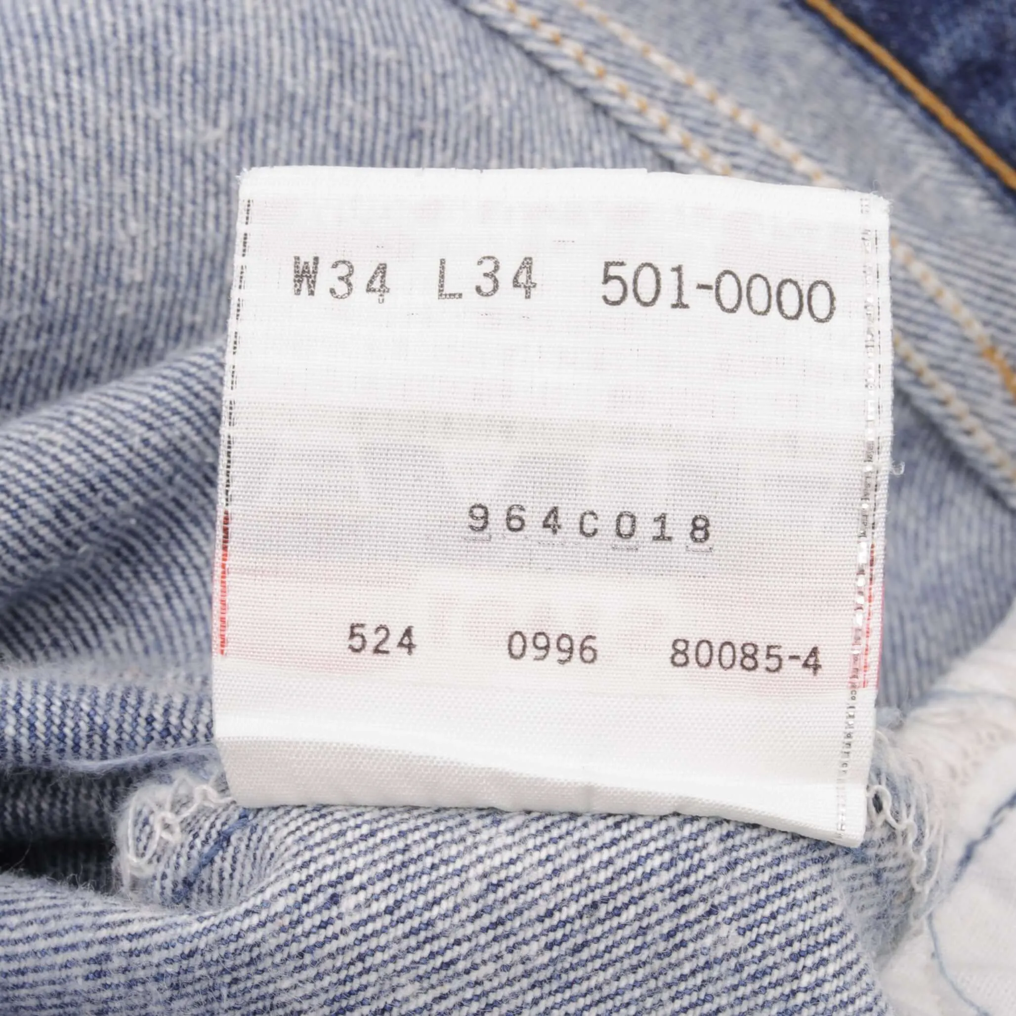 VINTAGE LEVIS 501 JEANS INDIGO 1990S SIZE W34 L32 MADE IN USA