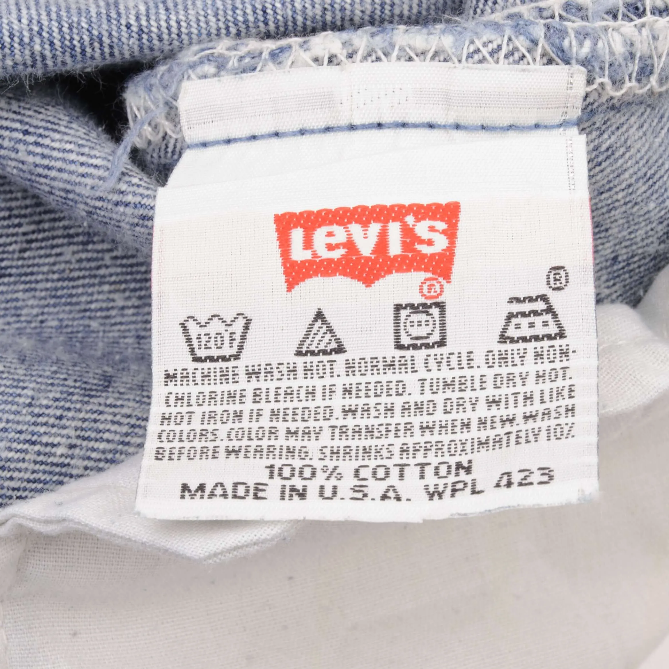VINTAGE LEVIS 501 JEANS INDIGO 1990S SIZE W34 L32 MADE IN USA
