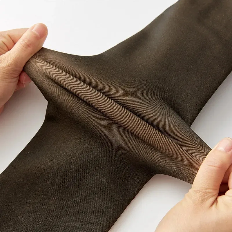 Winter Woman Pantyhose Translucent Wool Sock Pants Winter Stocking Fleece Lined Tights Thermal Pants Legging Fake Pantyhose