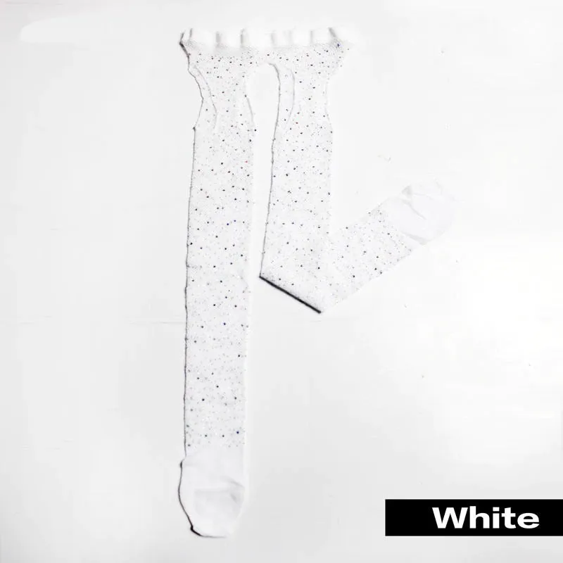 Women's Acrylic Thin Tights With Glitters