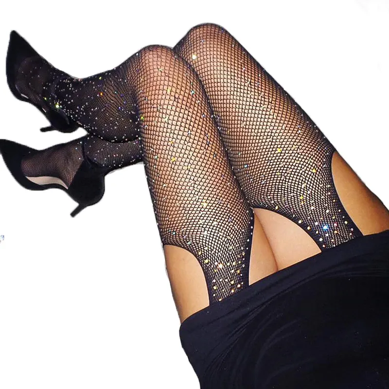 Women's Acrylic Thin Tights With Glitters