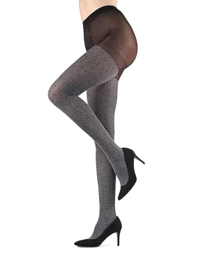 Women's Static Pindot Opaque Nylon Tights