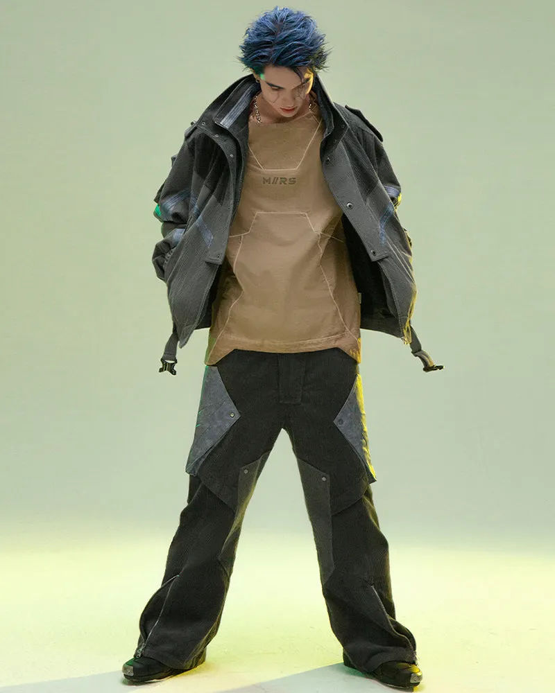 XIPHEVIL Cyberpunk Shadow Patrol Corduroy Pants